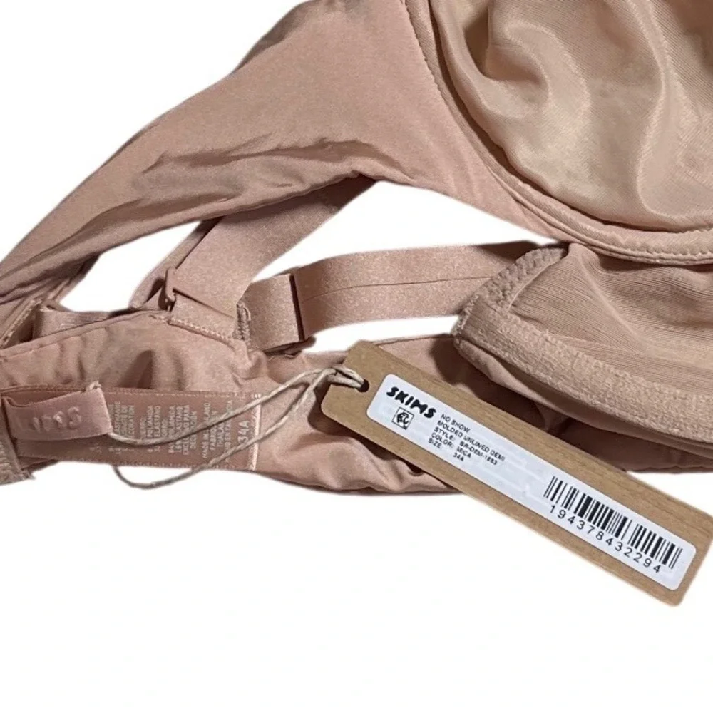 SKIMS No Show Molded Unlined Demi Bra Mica 34A BR-DEM-1883 NWT